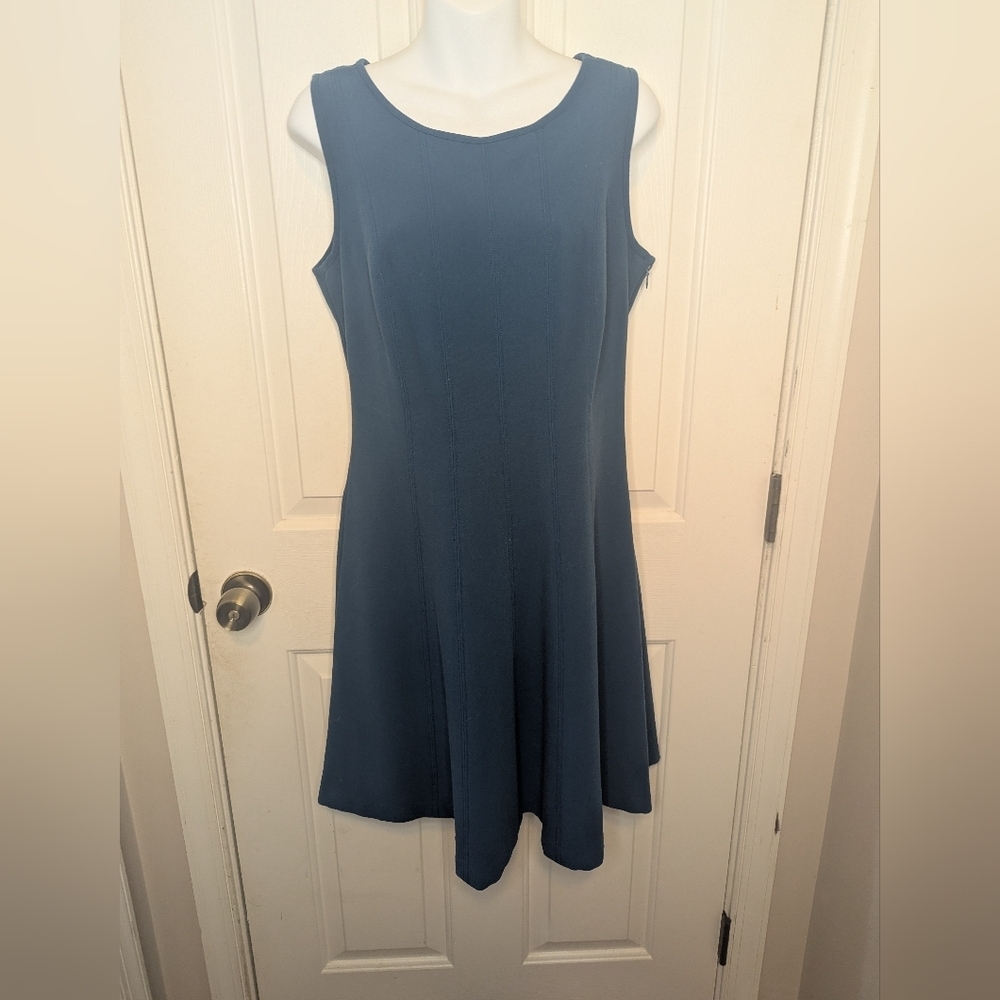 Ann Taylor Loft A-Line Sleeveless Teal Dress, Size 6